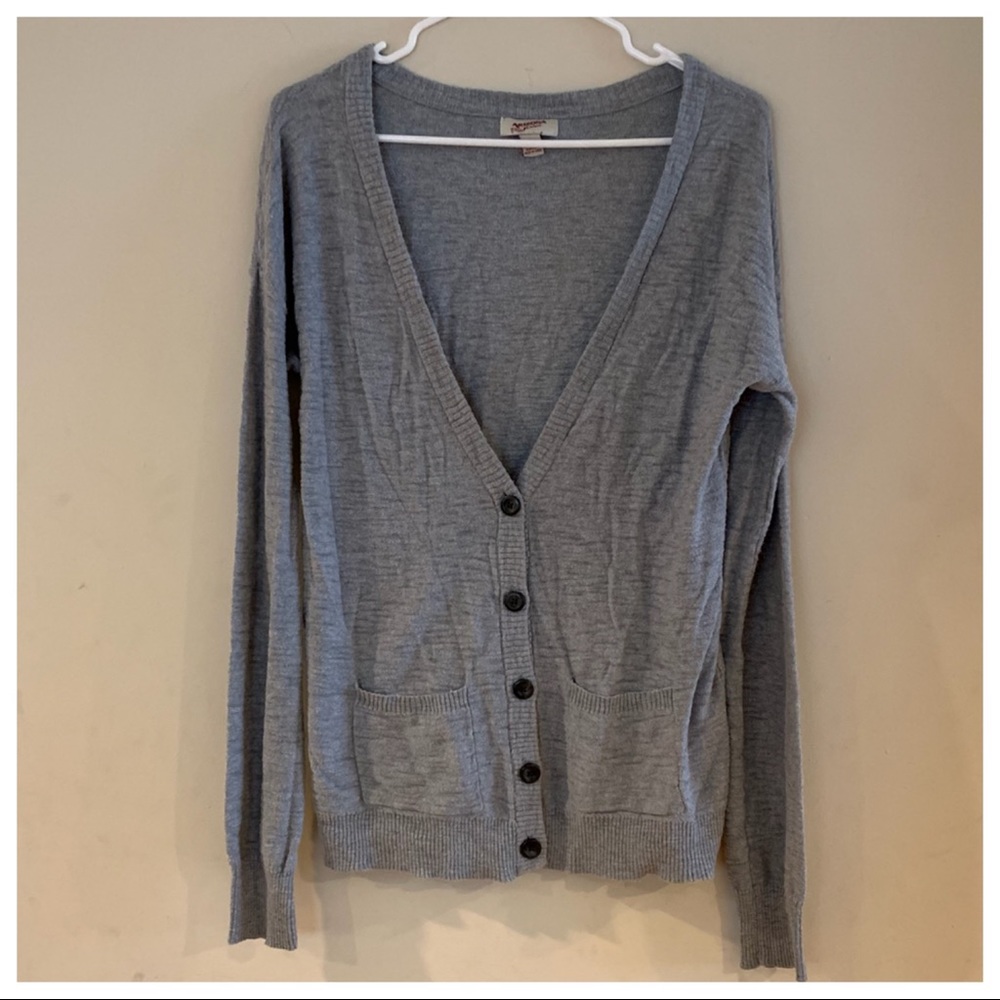 Light gray cardigan